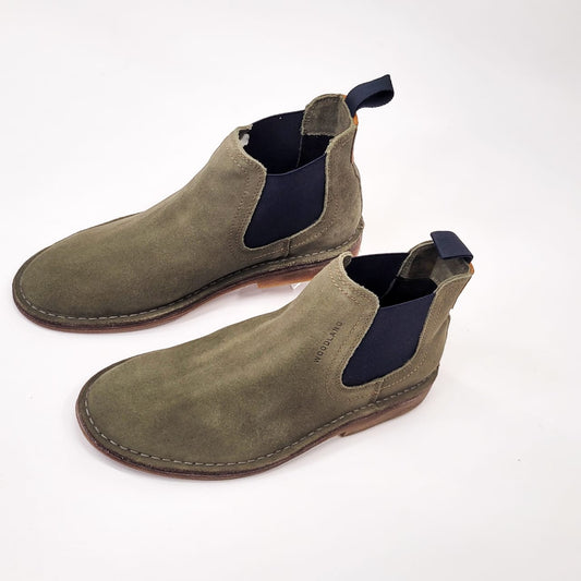 Woodland leather men's olive Chelsea boot