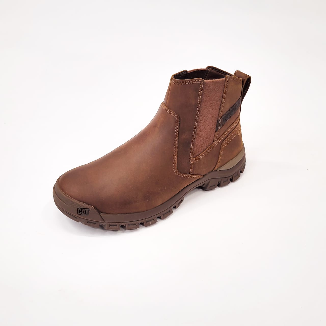 Caterpillar leather brown threshold Chelsea boot