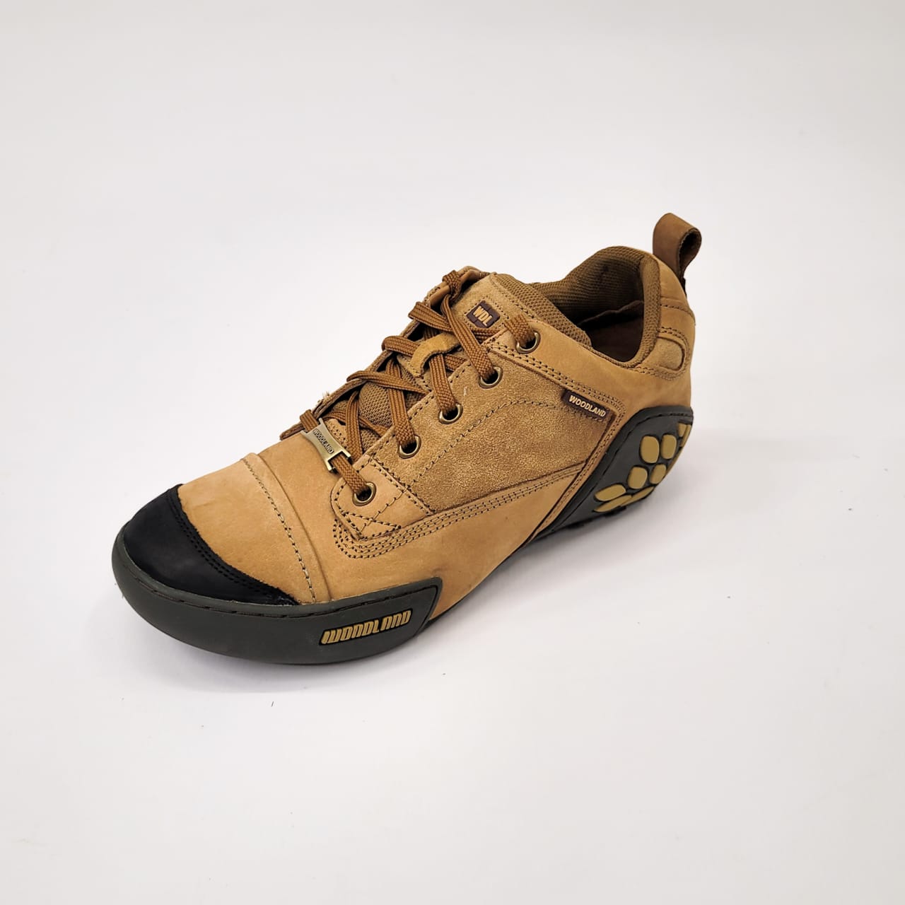 Woodland leather mens camel lace up