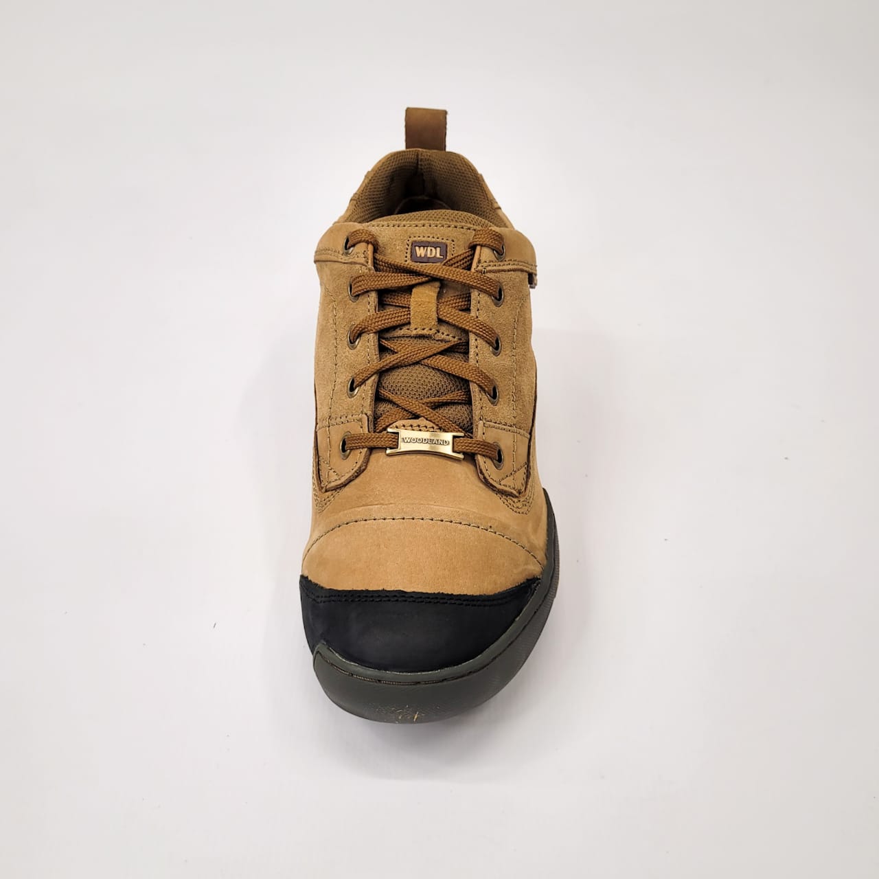 Woodland leather mens camel lace up