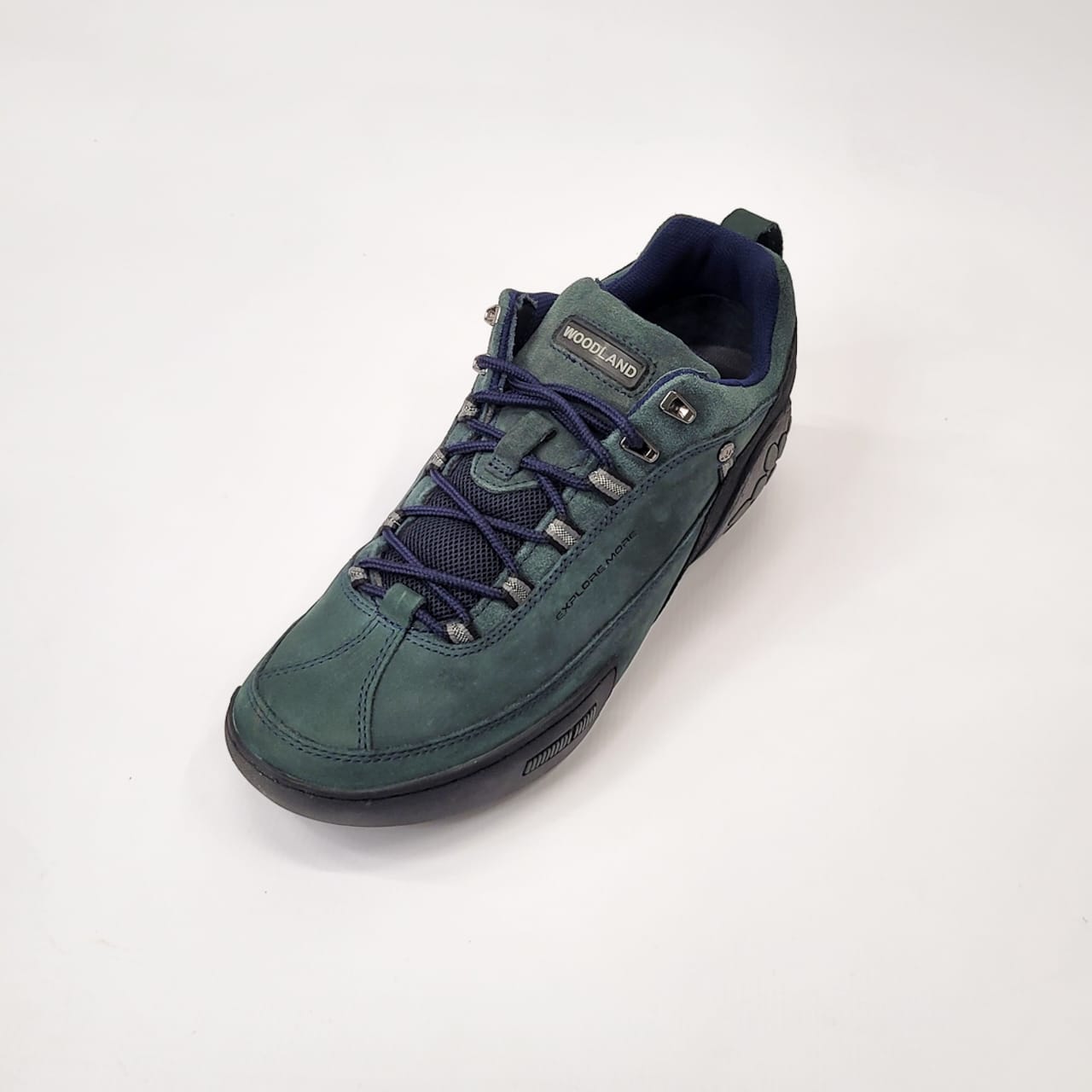 Woodland leather mens navy lace up