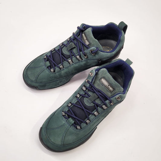 Woodland leather mens navy lace up