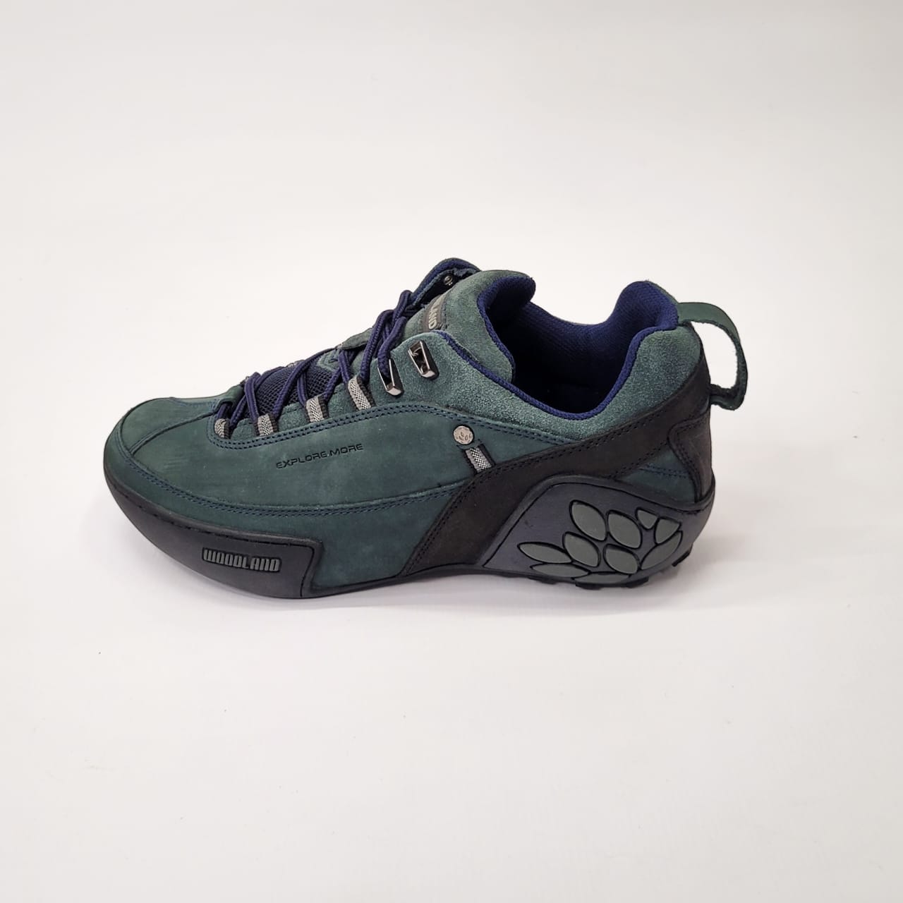 Woodland leather mens navy lace up