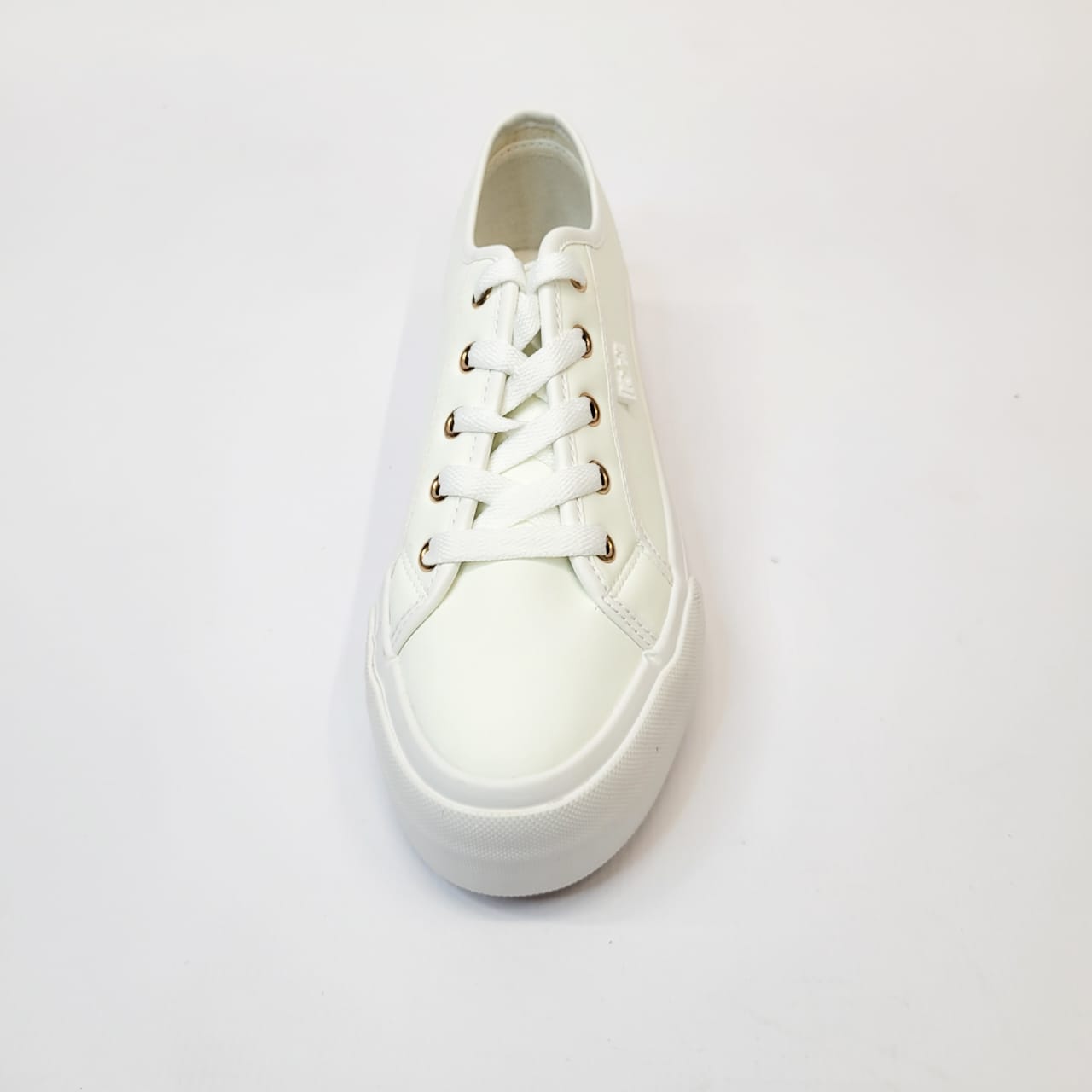 K7 white lace up platform sneaker