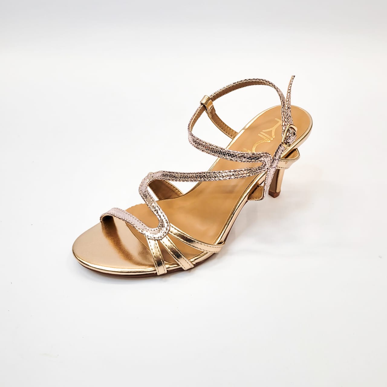 Kimi champagne strappy slingback heel