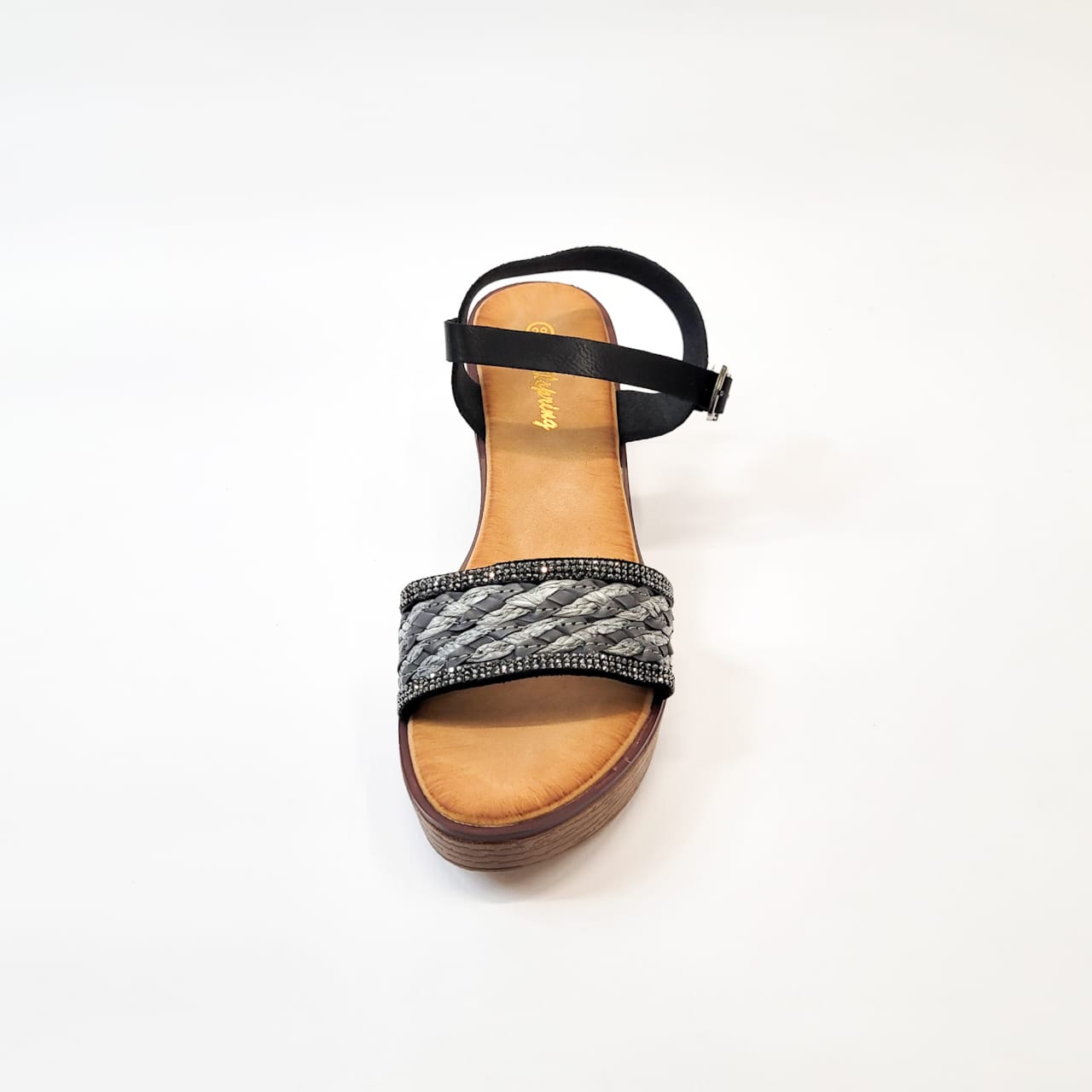 Wellspring black weave, beaded wedge