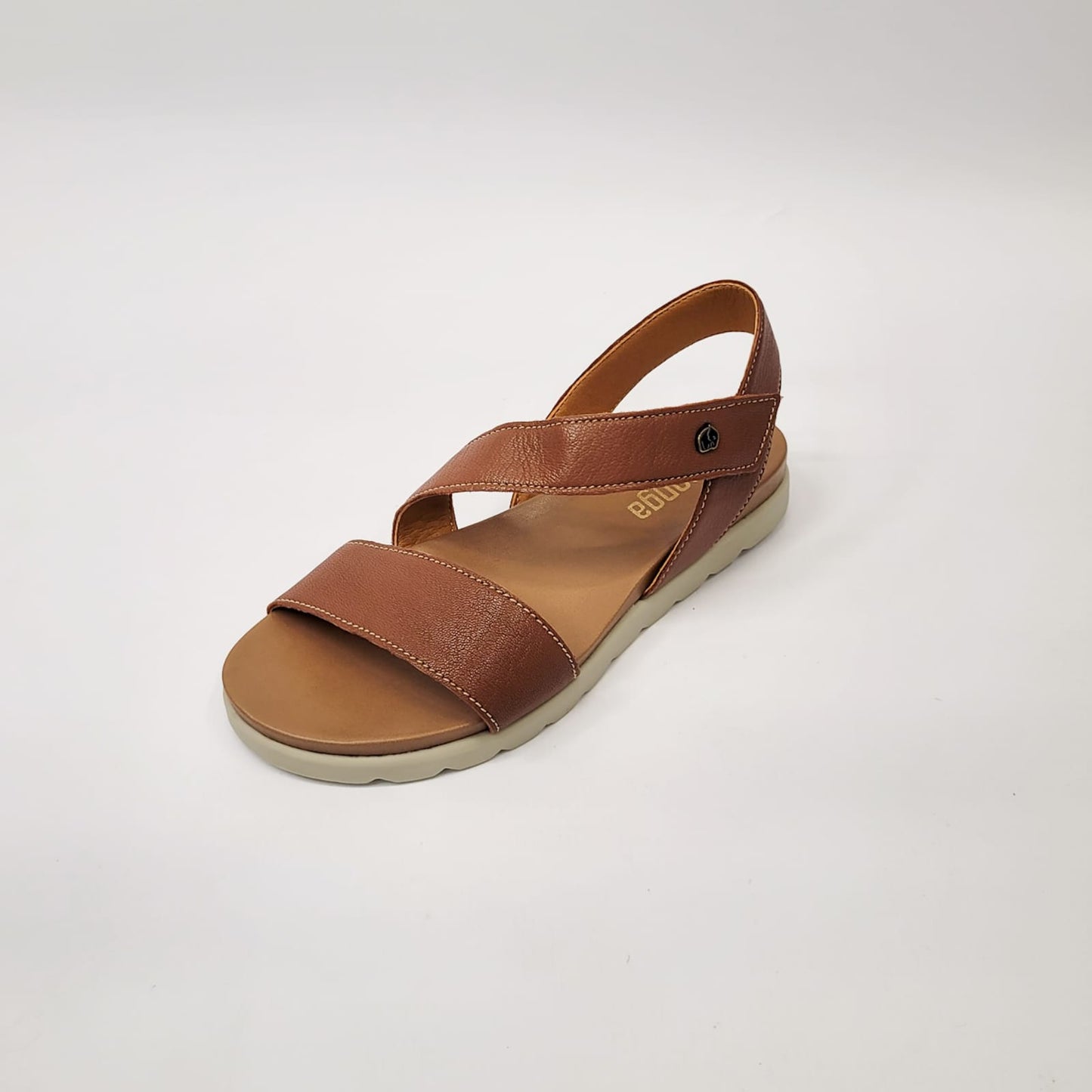 Tsonga tan asymmetrical sandal