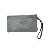 Gia Leather Blue Envelop Purse – side view