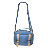 Wild Alice Satchel Bag With Buckle Detail - Blue