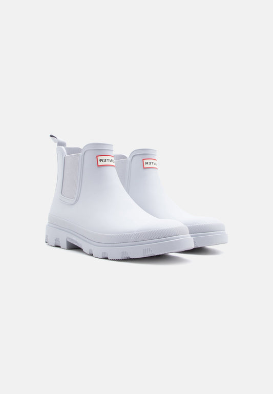 Hunter Downpour Chelsea Boot - Micro Chip (White)