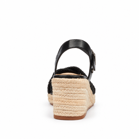 Butterfly Feet Escada 2 Wedge - Black, back view