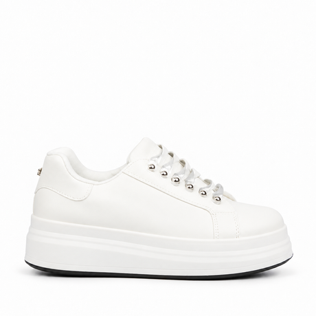Butterfly Feet Senhora 31 White platform sneaker, side view aligned with product gallery