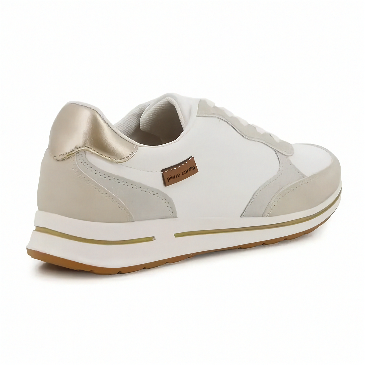 Pierre Cardin Lace Up Sneaker - White/Beige