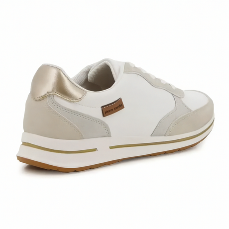 Pierre Cardin Lace Up Sneaker - White/Beige