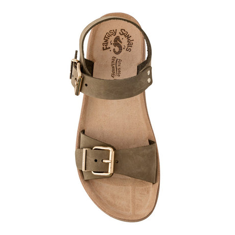 Fantasy Sandals Panagiota Sandal - Khaki - overhead view