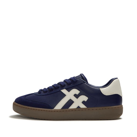 Fitflop THE DASH T-Toe Leather Sneakers - Midnight Navy/Urban White