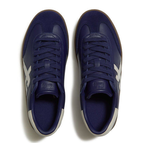 Fitflop THE DASH T-Toe Leather Sneakers - Midnight Navy/Urban White