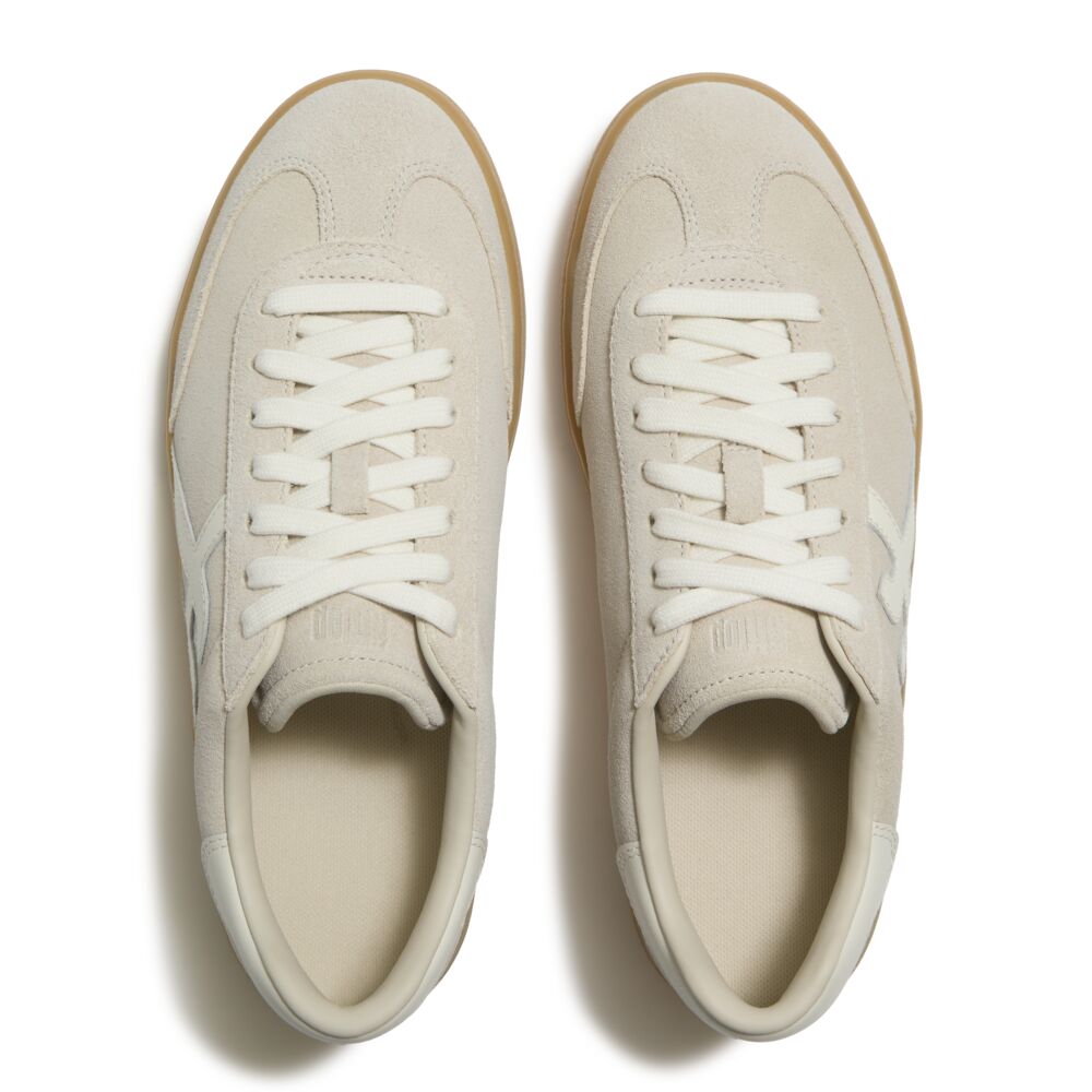Fitflop THE DASH T-Toe Suede Sneakers - Hazy Taupe/Cream