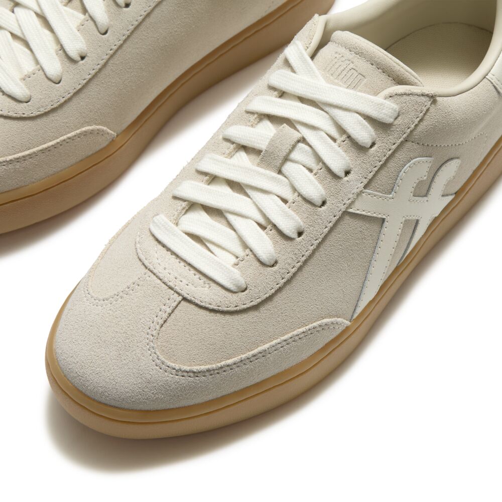 Fitflop THE DASH T-Toe Suede Sneakers - Hazy Taupe/Cream