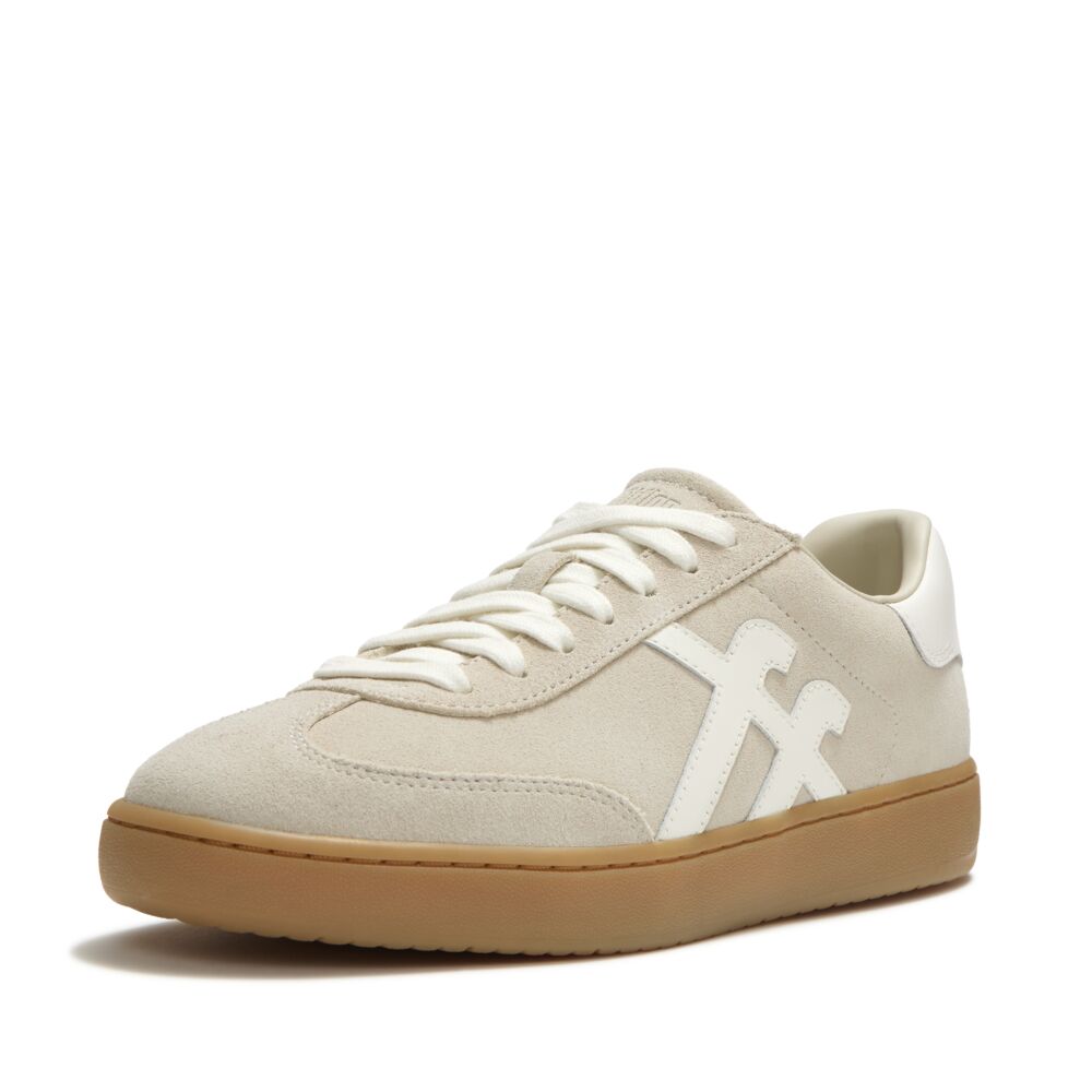 Fitflop THE DASH T-Toe Suede Sneakers - Hazy Taupe/Cream