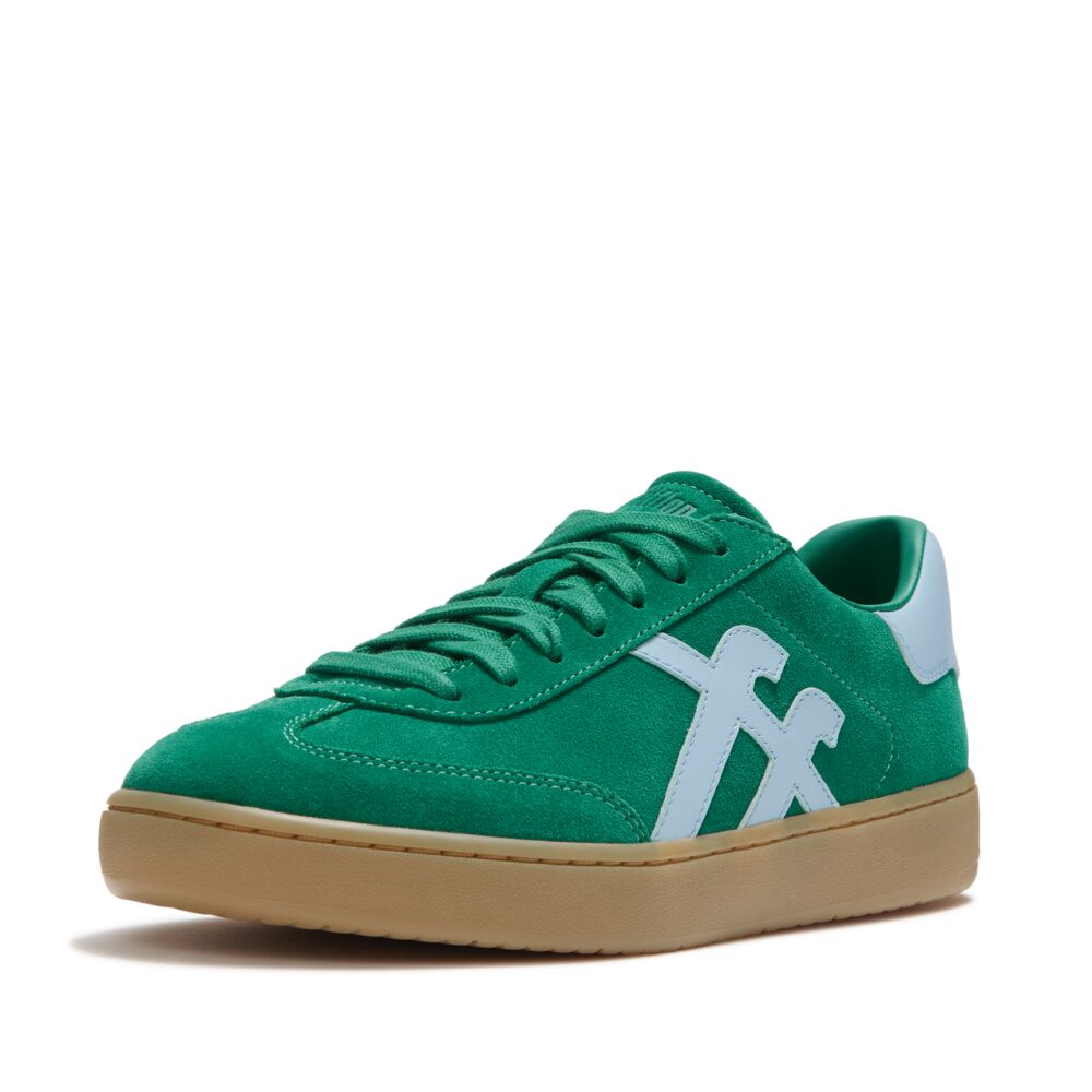 Fitflop THE DASH T-Toe Suede Sneakers - Marine Green/Cloudy Blue
