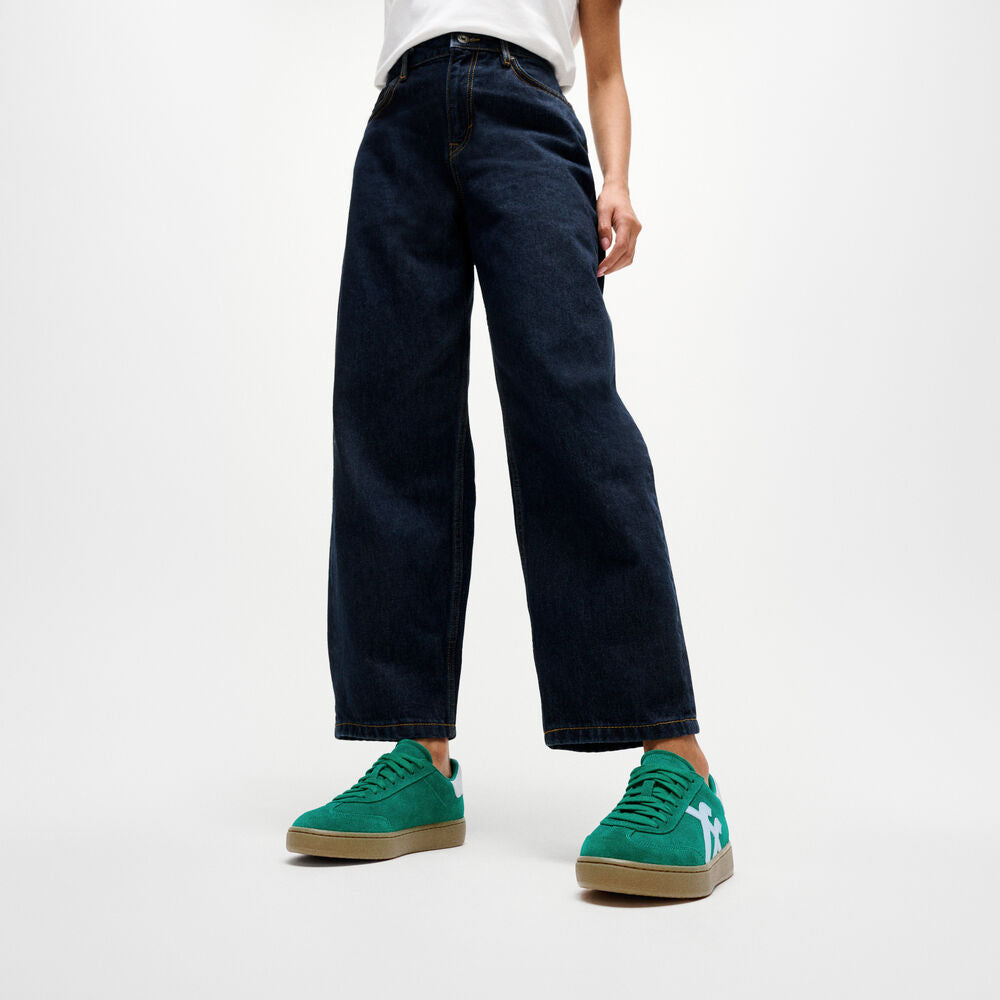 Fitflop THE DASH T-Toe Suede Sneakers - Marine Green/Cloudy Blue