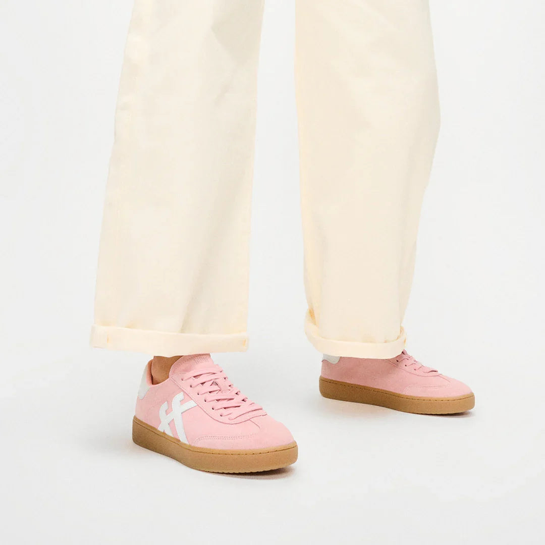 Fitflop THE DASH T-Toe Suede Sneakers - Warm Pink/Urban White