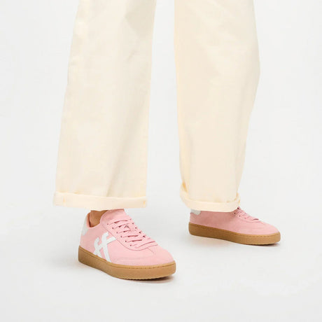 Fitflop THE DASH T-Toe Suede Sneakers - Warm Pink/Urban White
