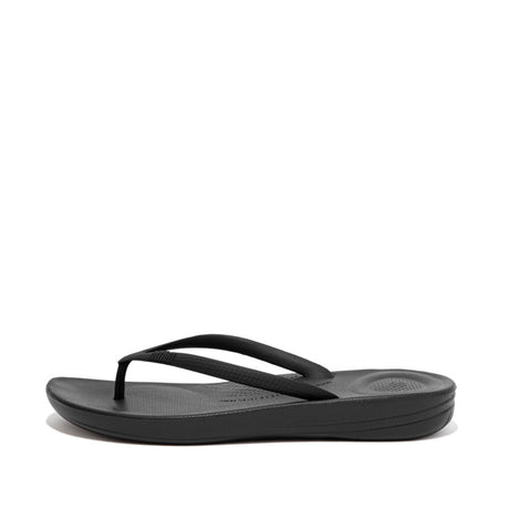 Fitflop Iqushion Ergonomic Flip-flops - All Black, side profile
