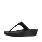 Fitflop Lulu Crystal Embellished Toe-Post Sandals - Black - side view