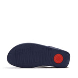 Fitflop Lulu Crystal Embellished Toe-Post Sandals - Nightfall Blue - sole view