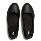 Fitflop Flowform Leather Ballerina - All Black, view 2