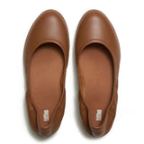 Fitflop Flowform Leather Ballerina - Light Tan, view 2