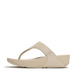 Fitflop Lulu Leather Toe-Post Sandals - Hazy Taupe - side view