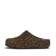 Fitflop Shuv Suede Leopard Mules - Tan/Black