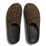 Fitflop Shuv Suede Leopard Mules - Tan/Black