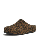 Fitflop Shuv Suede Leopard Mules - Tan/Black
