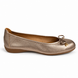 GIA Metallic Champagne Bow Leather Pump side view