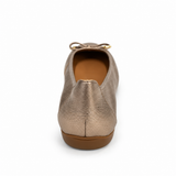 GIA Metallic Champagne Bow Leather Pump rear view