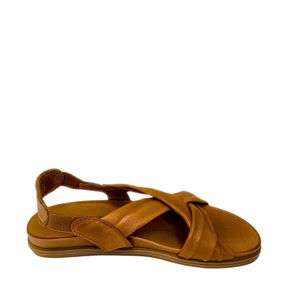 Gia coconut leather cross over slingback sandal, right-facing side view