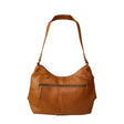Gia Leather Curved Top Shoulder Bag Camel view 1