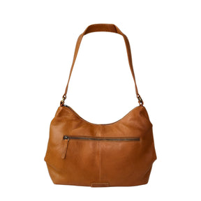 Gia Leather Curved Top Shoulder Bag Camel view 1