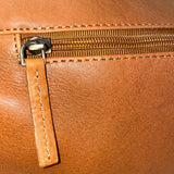 Gia Leather Curved Top Shoulder Bag Camel view 5