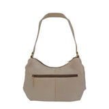 Gia Leather Curved Top Shoulder Bag Taupe view 2