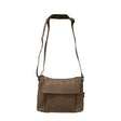Gia Leather Fold Over Flap Bag Taupe view 1