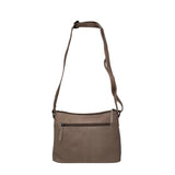 Gia Leather Fold Over Flap Bag Taupe view 2