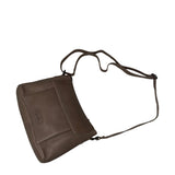Gia Leather Fold Over Flap Bag Taupe view 4