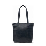 Gia Leather Hannah Tote Bag Navy view 1