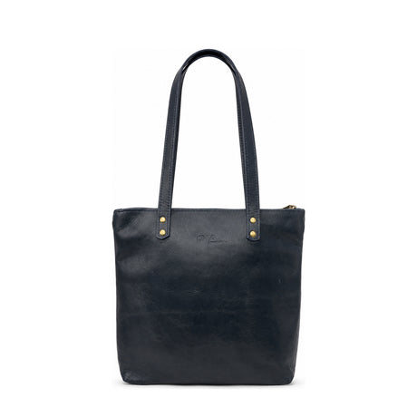 Gia Leather Hannah Tote Bag Navy view 1