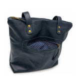 Gia Leather Hannah Tote Bag Navy view 4